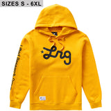 LIFTED SCRIPT PULLOVER HOODIE - GOLD