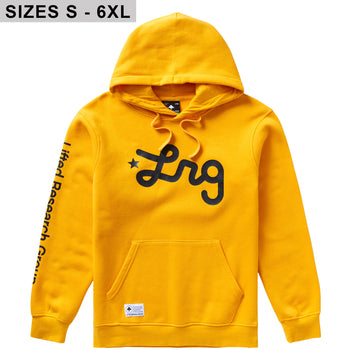 LIFTED SCRIPT PULLOVER HOODIE - GOLD