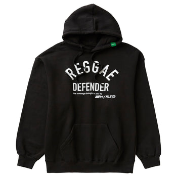 REGGAE DEFENDER PULLOVER HOODIE - BLACK