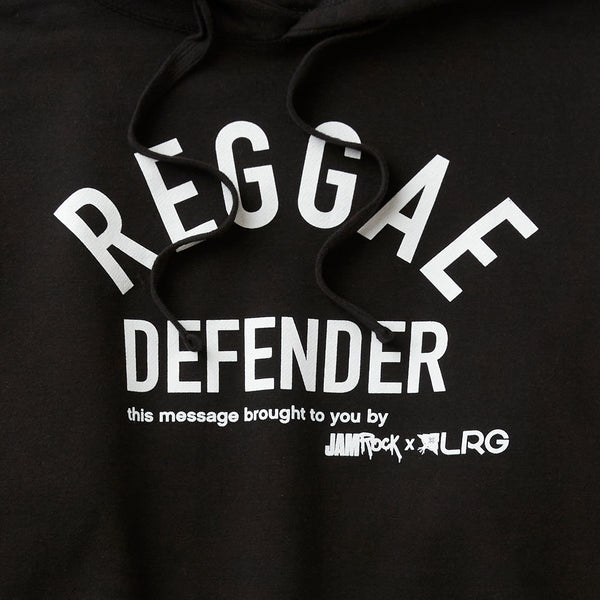 REGGAE DEFENDER PULLOVER HOODIE - BLACK