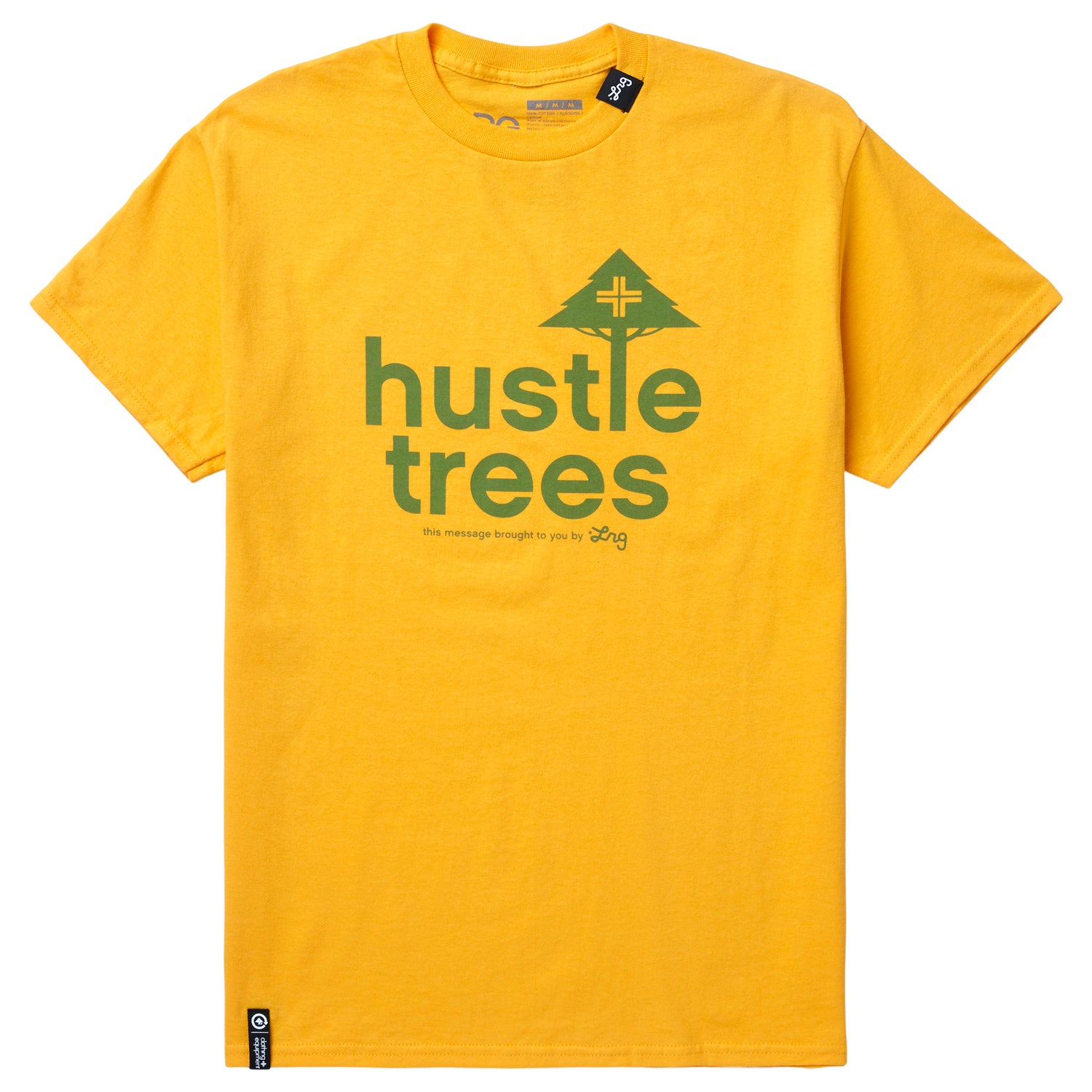 HUSTLE TREES TEE - GOLD