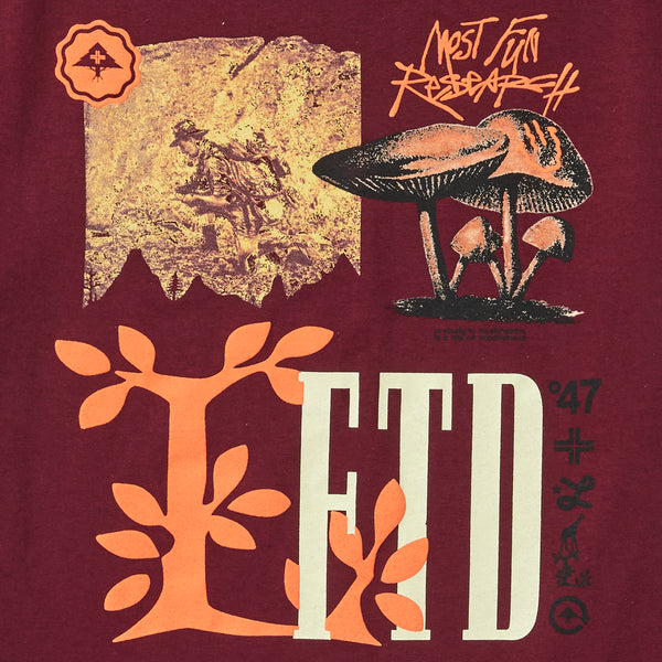 LIFTED MYCOLOGIST TEE - BURGUNDY