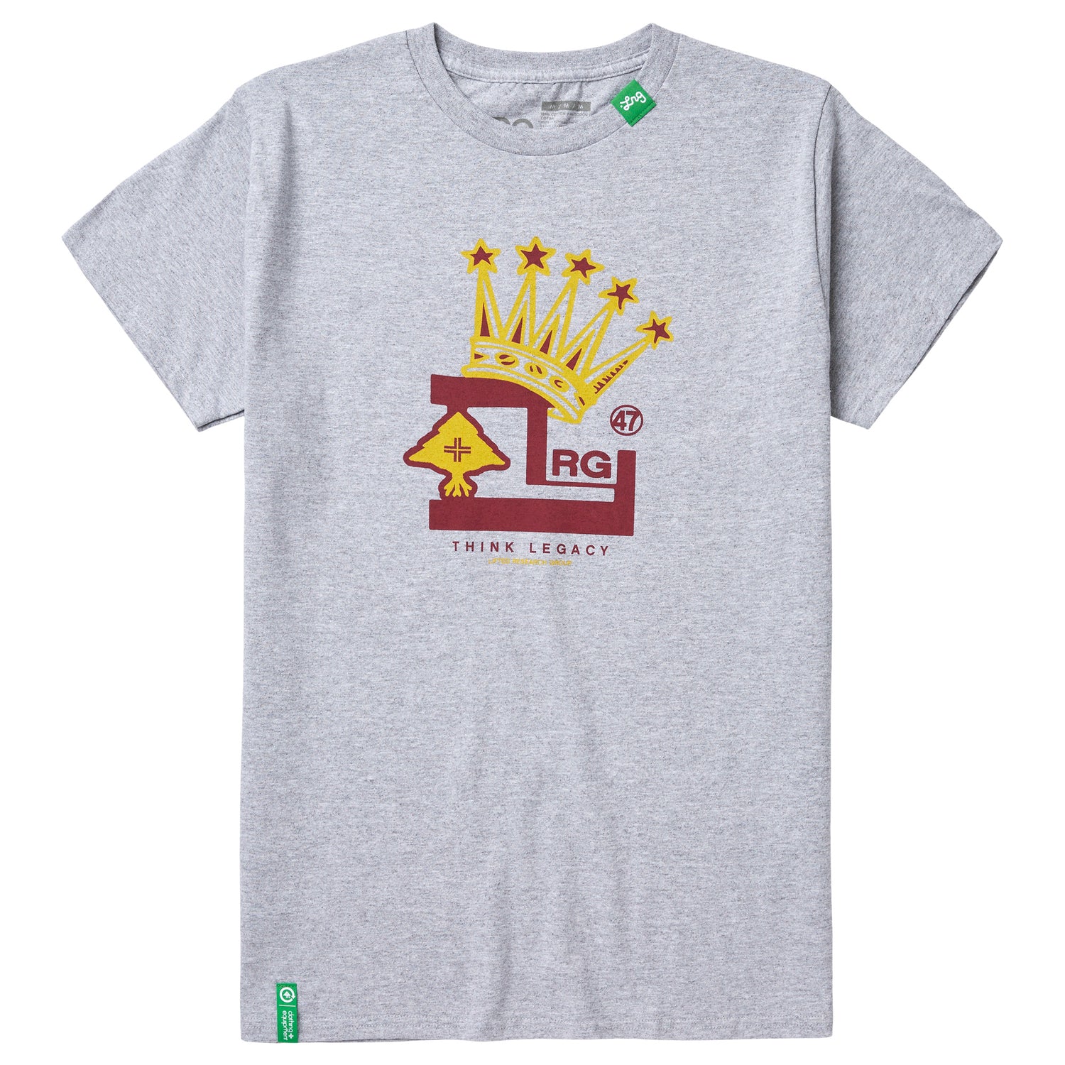 CROWDED LEGACY TEE - ATHLETIC GRAY