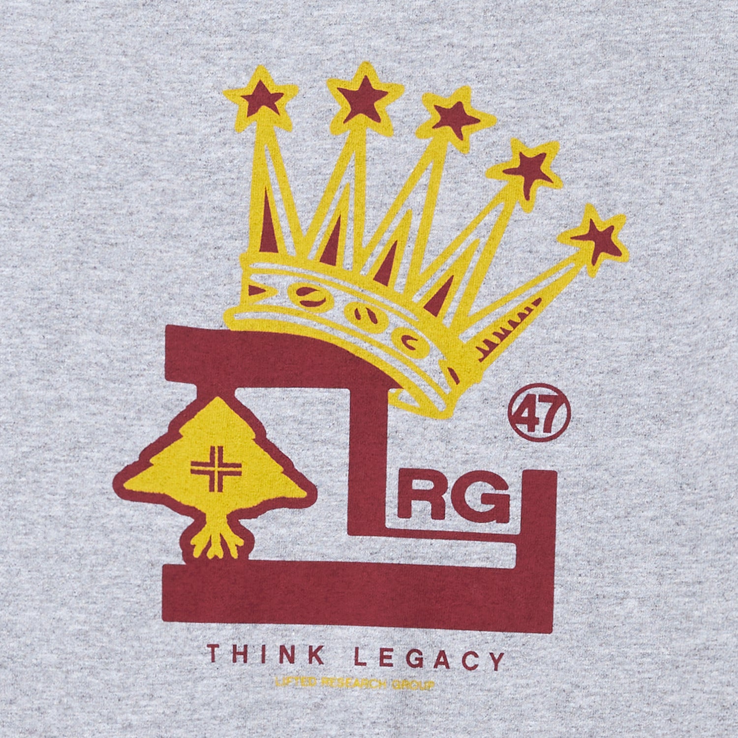 CROWDED LEGACY TEE - ATHLETIC GRAY
