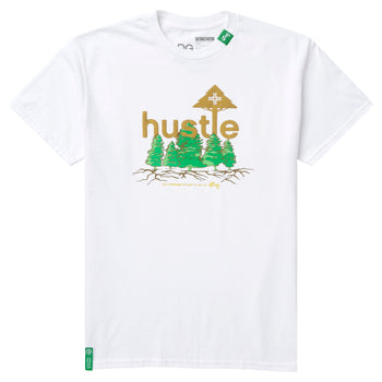 HUSTLE NATURE TEE - WHITE