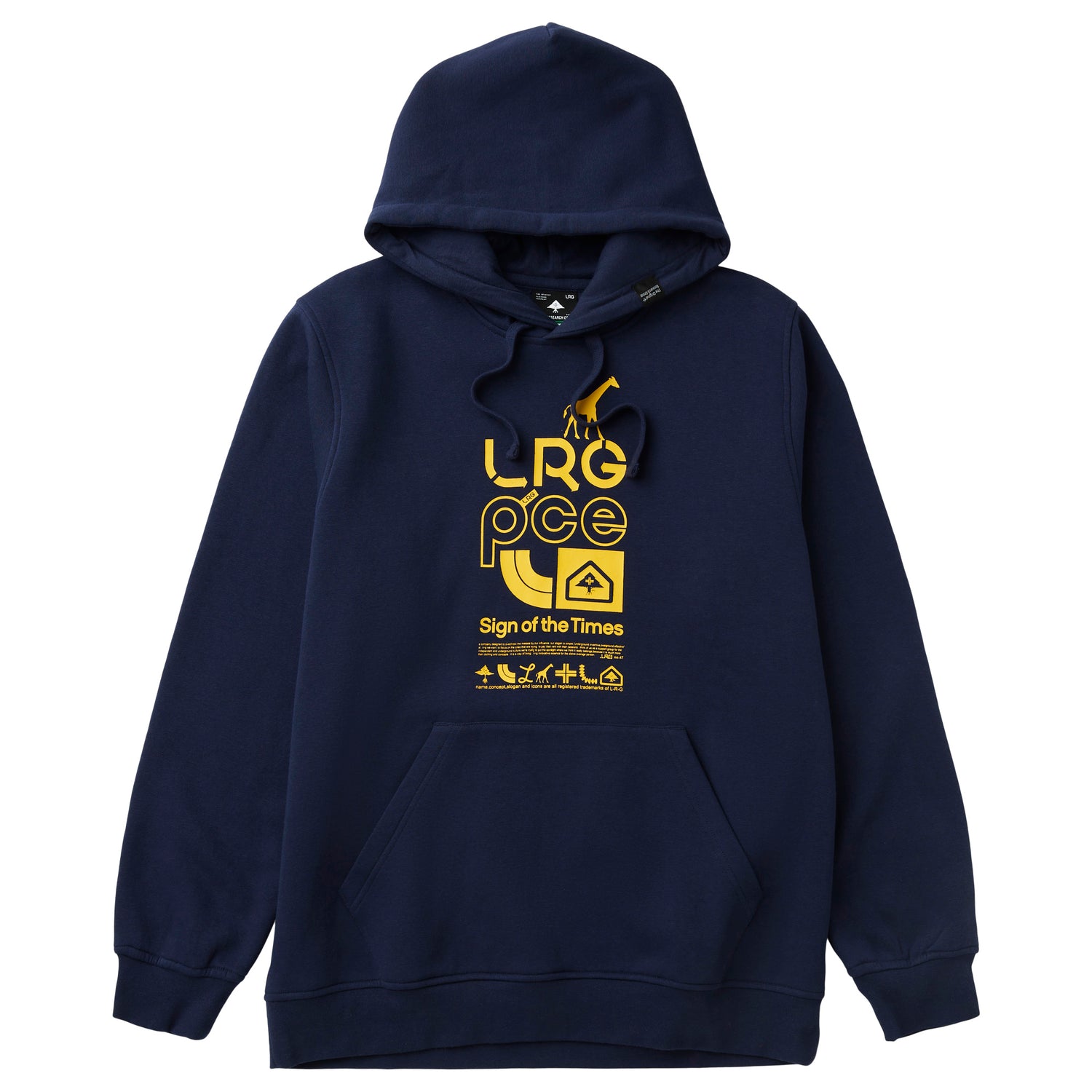 PCE SIGN PULLOVER HOODIE - NAVY