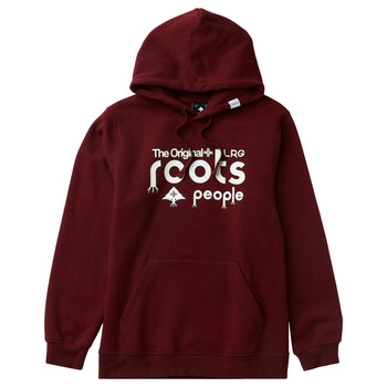 SLOGAN STACKED ICONS PULLOVER HOODIE - GREY HEATHER