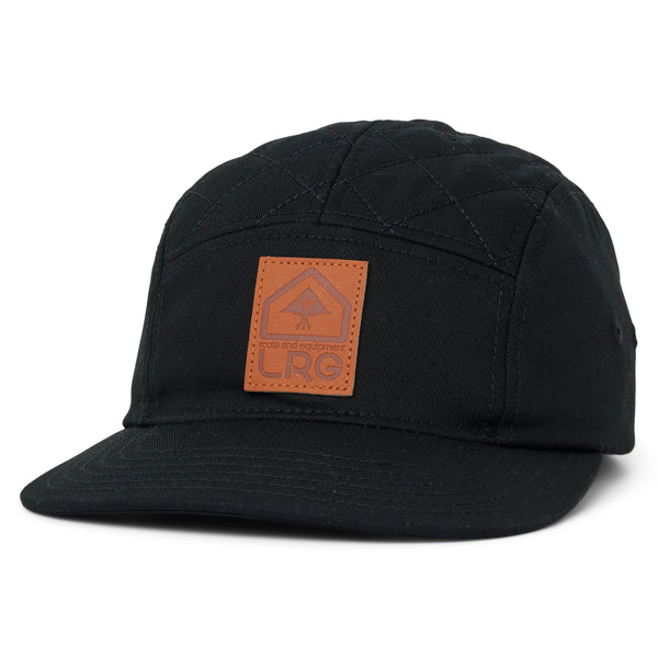 UNIVERSITY 5 PANEL ADJUSTABLE HAT - BLACK