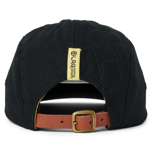 UNIVERSITY 5 PANEL ADJUSTABLE HAT - BLACK
