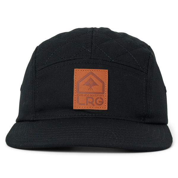 UNIVERSITY 5 PANEL ADJUSTABLE HAT - BLACK