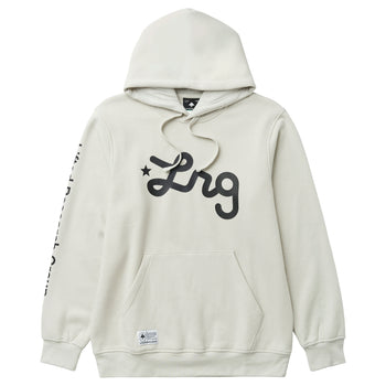 LIFTED SCRIPT PULLOVER HOODIE - LIGHT GREY