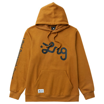 LIFTED SCRIPT PULLOVER HOODIE - WHEAT
