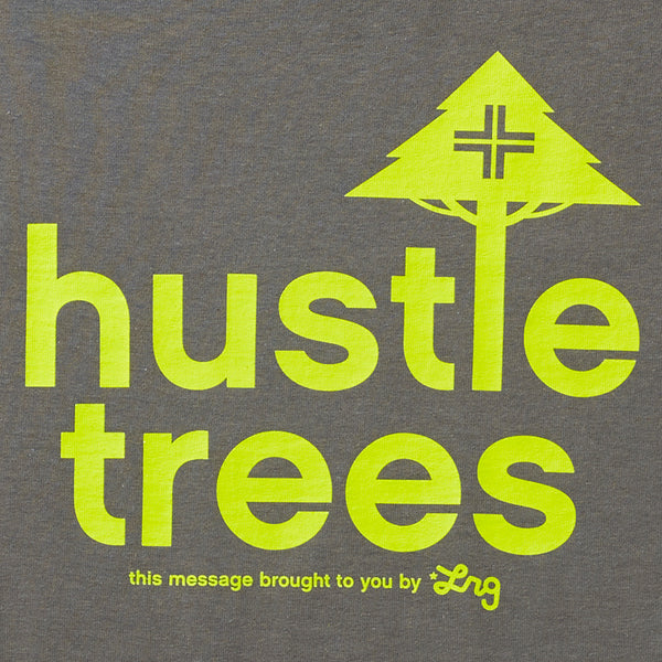 HUSTLE TREES TEE - CHARCOAL