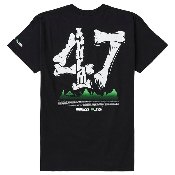 MARUCCI X LRG MONOGRAM BONES TEE - BLACK