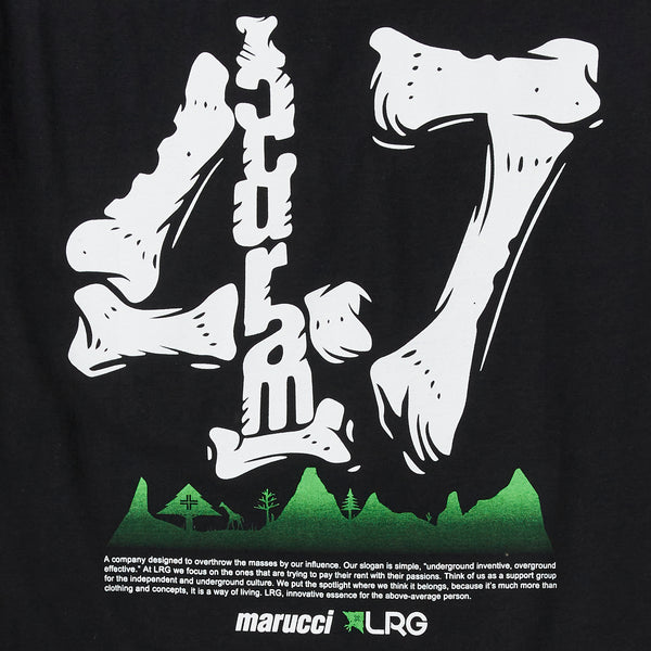 MARUCCI X LRG MONOGRAM BONES TEE - BLACK