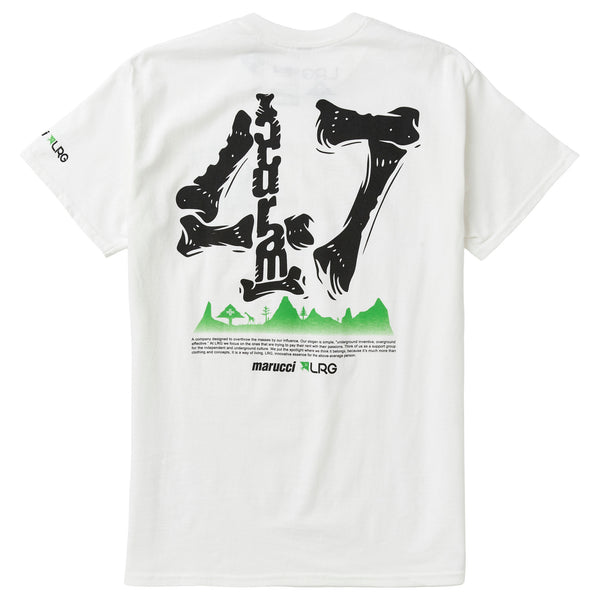 MARUCCI X LRG MONOGRAM BONES TEE - WHITE