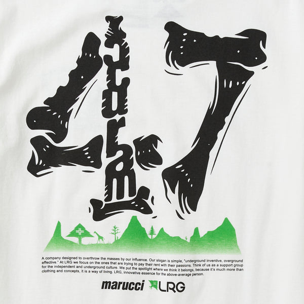 MARUCCI X LRG MONOGRAM BONES TEE - WHITE