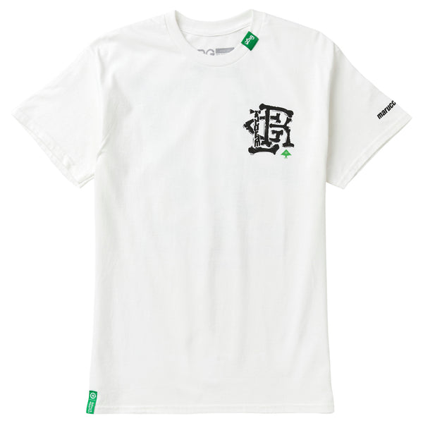 MARUCCI X LRG MONOGRAM BONES TEE - WHITE