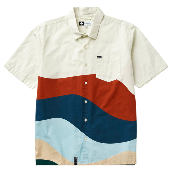 TECHNICOLOR HORIZON WOVEN SHIRT - FENNEL WHITE