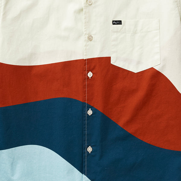 TECHNICOLOR HORIZON WOVEN SHIRT - FENNEL WHITE