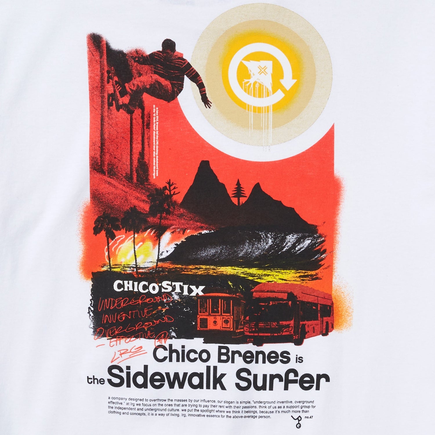 CHICO BRENES SIDEWALK SURFER TEE - WHITE