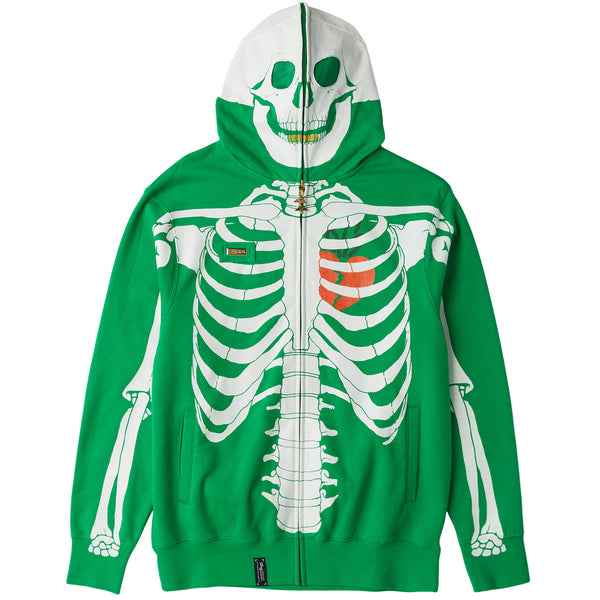 CARROTS X LRG DEAD SERIOUS ZIP HOODIE - KELLY GREEN