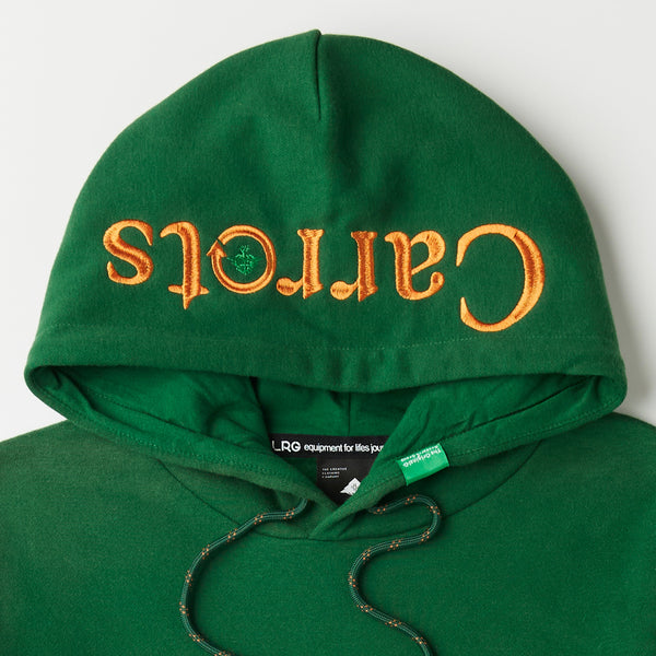 CARROTS X LRG LIFTED SCRIPT PULLOVER HOODIE - FOREST GREEN