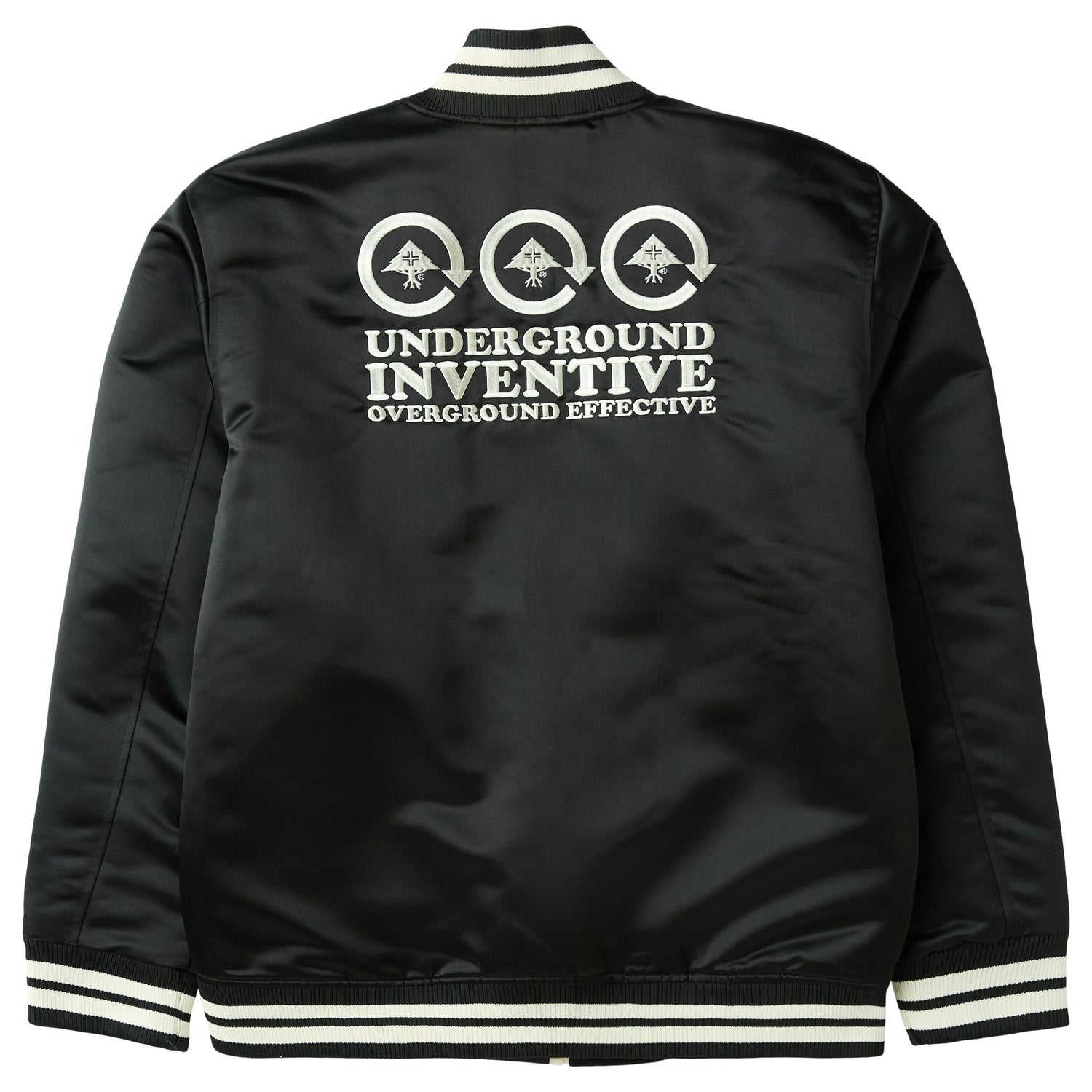 UNDERGROUND FULL CYCLE BOMBER JACKET - BLACK