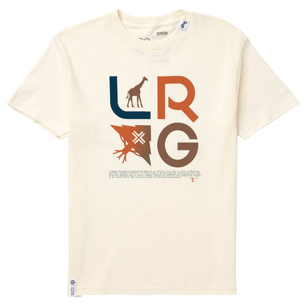 SLOGAN STACKED TEE - CREAM