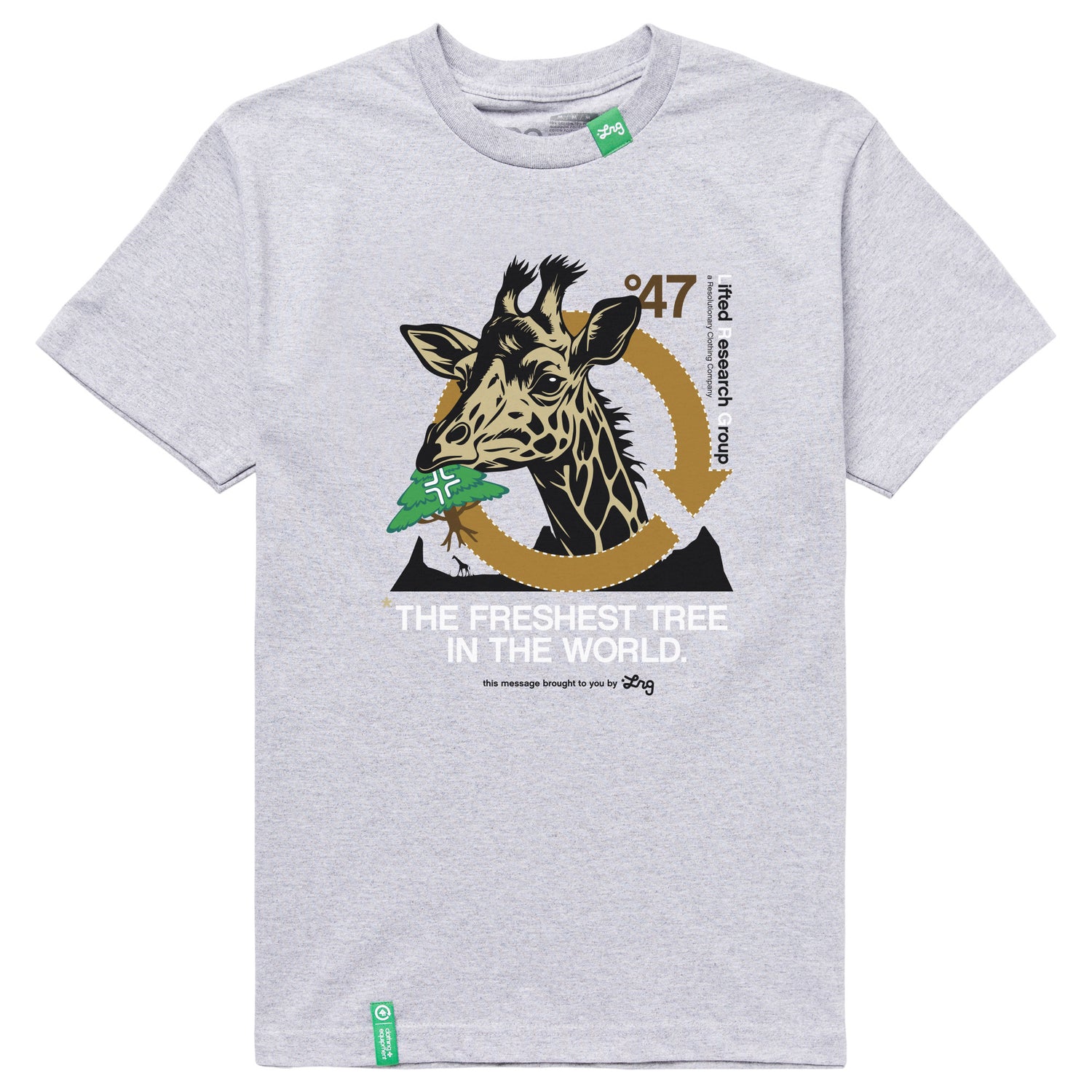 FRESHEST TREE TEE - ASH HEATHER