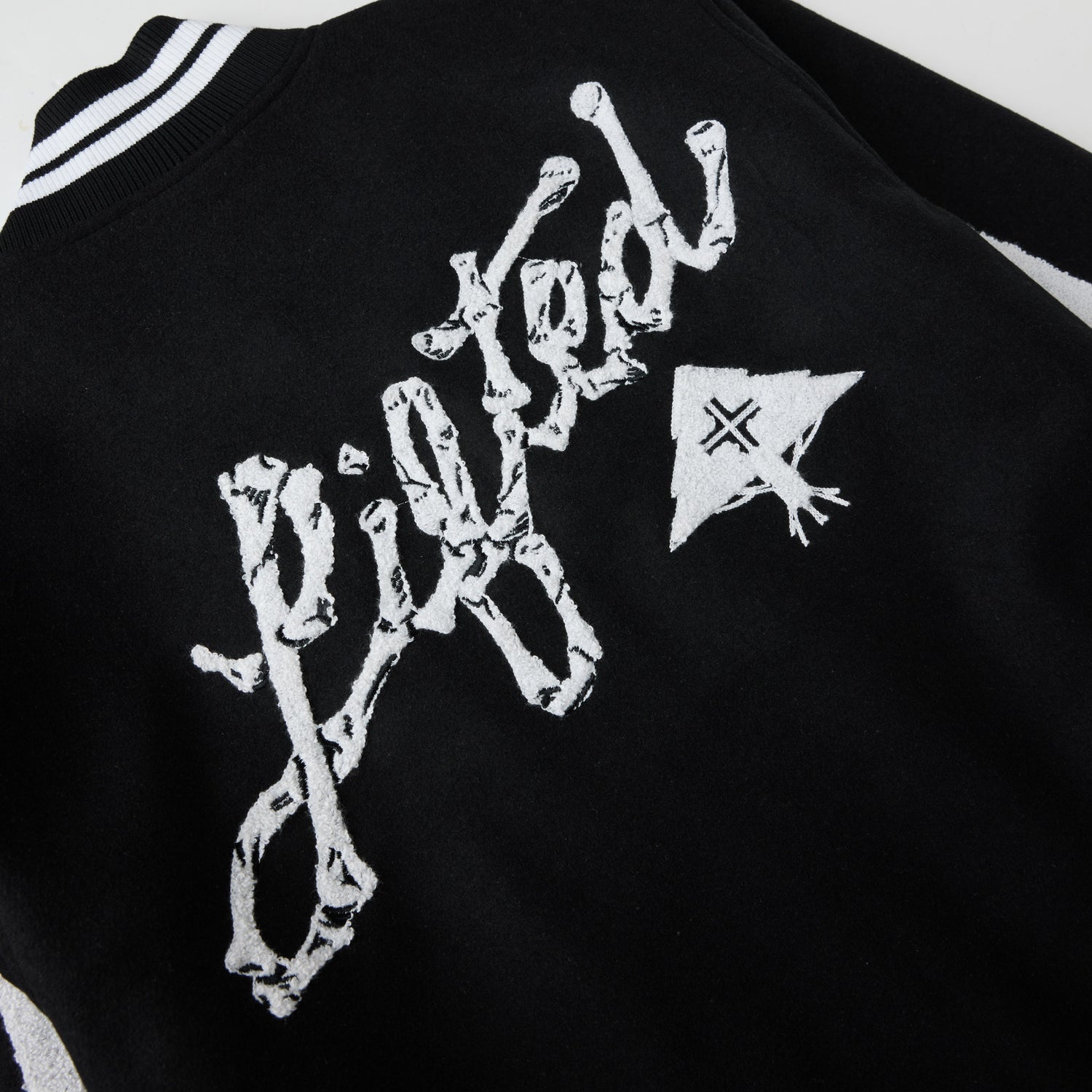 99 BONES VARSITY JACKET - BLACK