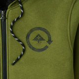 UNFOCUS CYCLE SHERPA ZIP HOODIE - SEA KELP