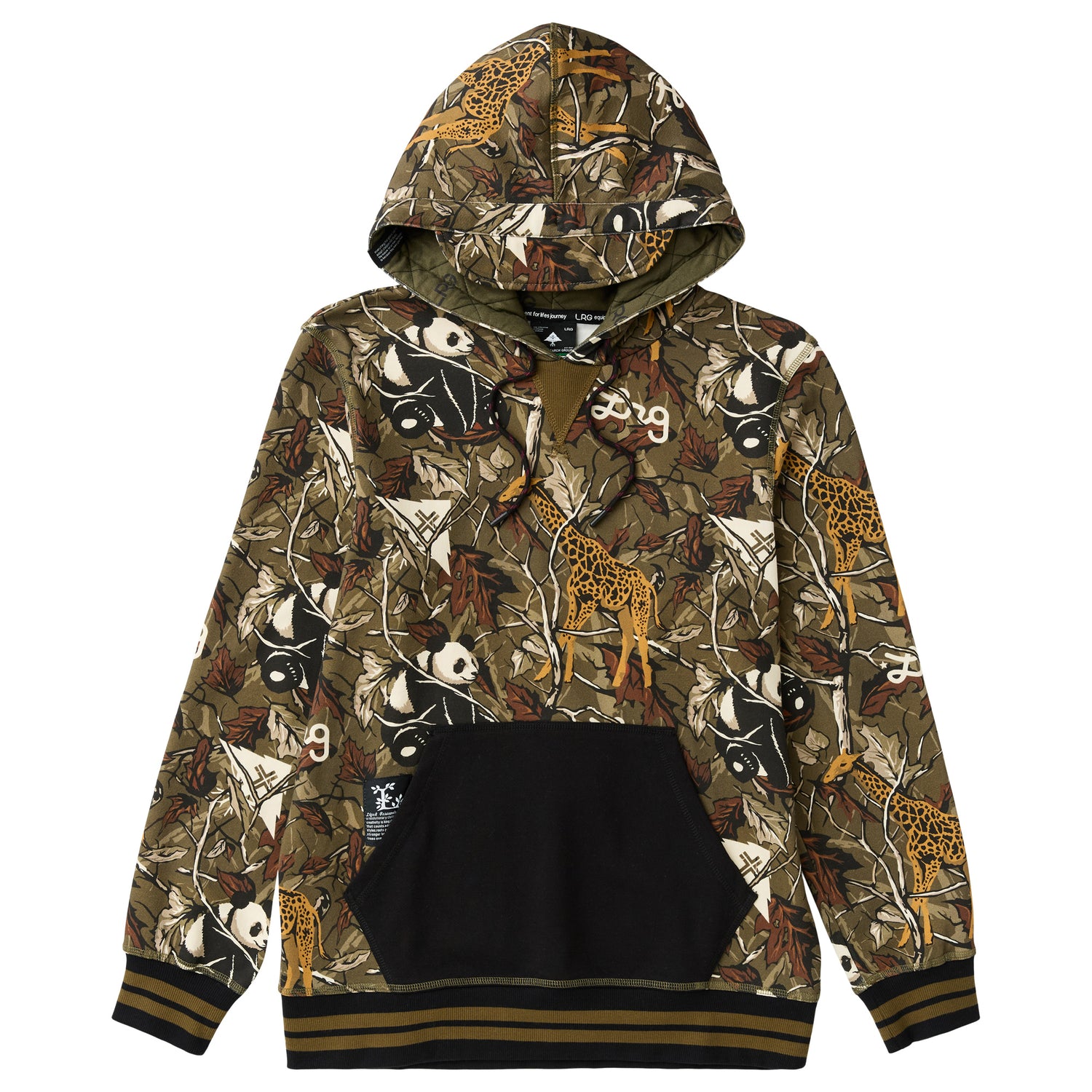 INTO THE WOODS CAMO PULLOVER HOODIE - DARK OLIVE