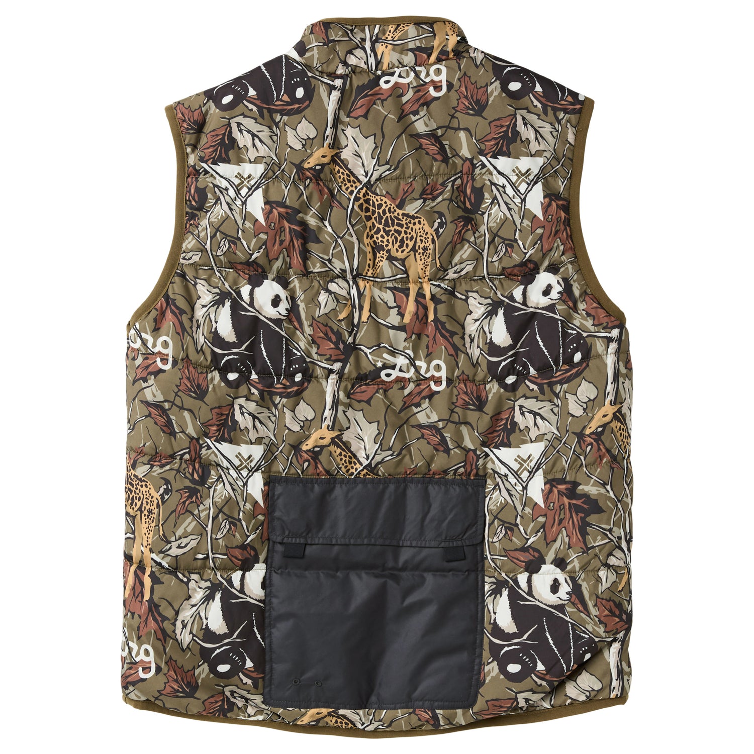 IN THE WOODS REVERSIBLE VEST - BLACK CAMOUFLAGE