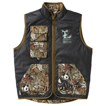 IN THE WOODS REVERSIBLE VEST - BLACK CAMOUFLAGE