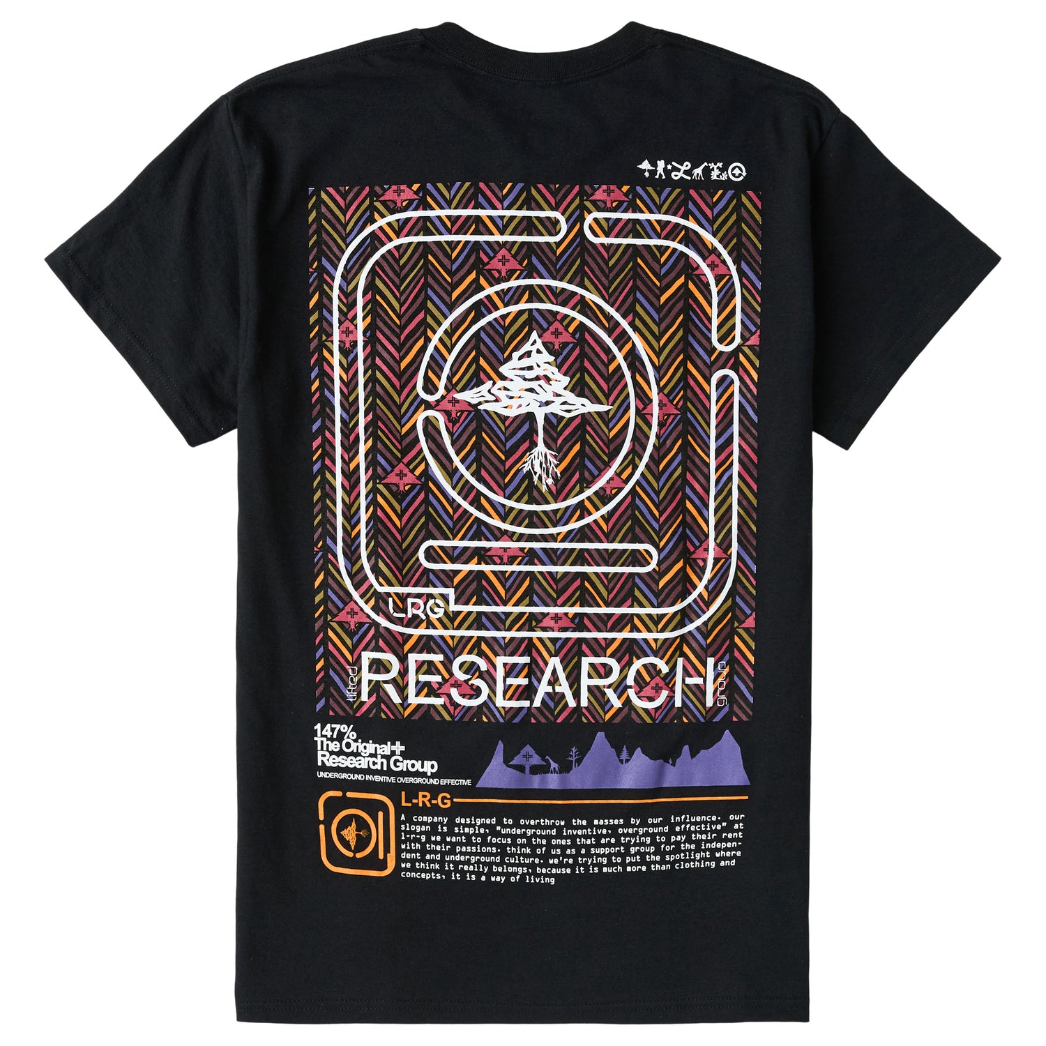 LRG Men's Overground Inventive Short Sleeve T-Shirt - Silk Screen Design, Sizes S To 4XL