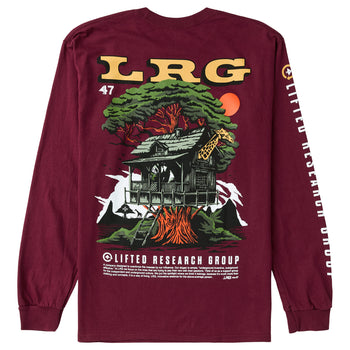 LR TREEHOUSE LONG SLEEVE TEE - MAROON