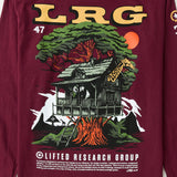 LR TREEHOUSE LONG SLEEVE TEE - MAROON