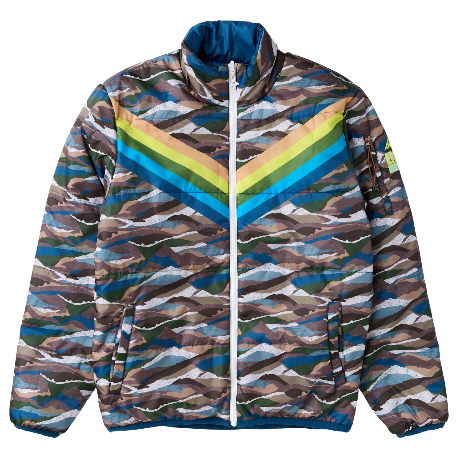 Puffer Camo Windbreaker Mens HYPER LIFTED REVERSIBLE PUFFER JACKET