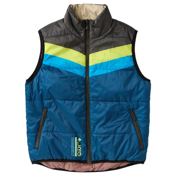 BORN VINTAGE REVERSIBLE PUFFER VEST - MULTI