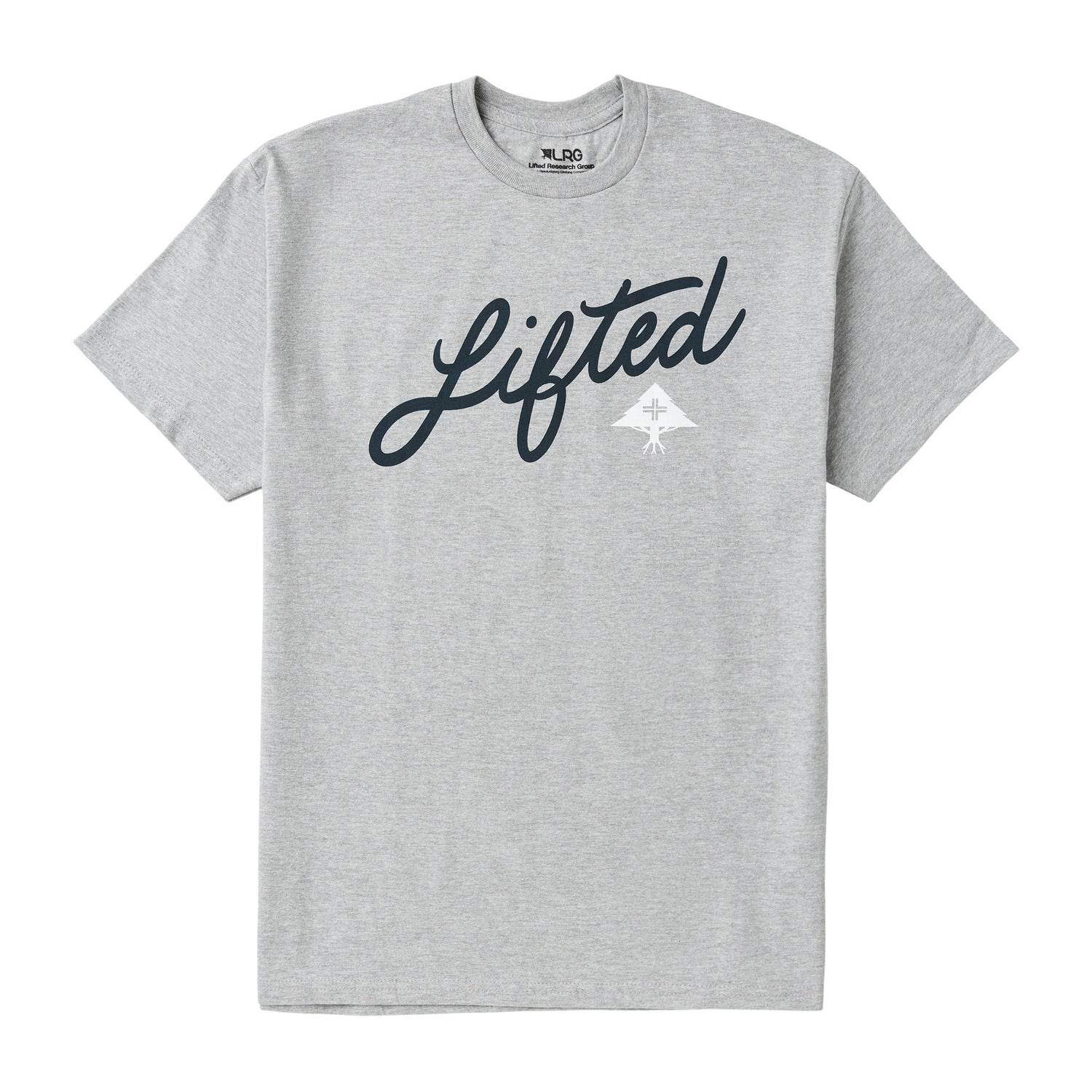 4700 ANGLED SCRIPT TEE - ATHLETIC HEATHER