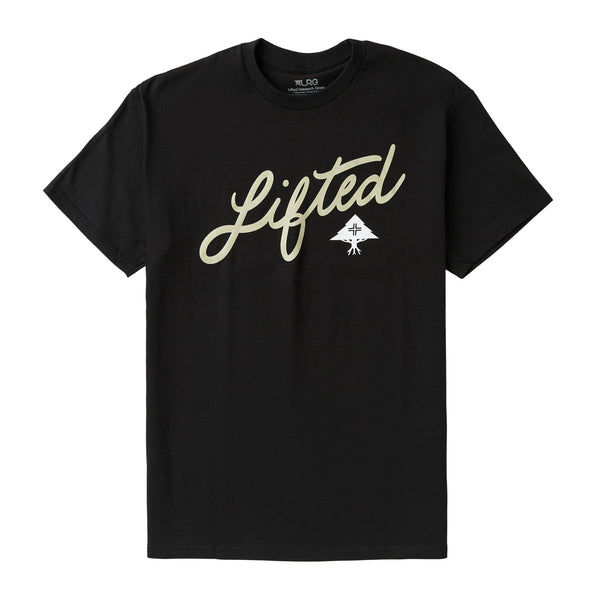 4700 ANGLED SCRIPT TEE - BLACK