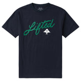 4700 ANGLED SCRIPT TEE - NAVY