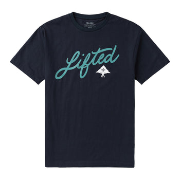 4700 ANGLED SCRIPT TEE - NAVY