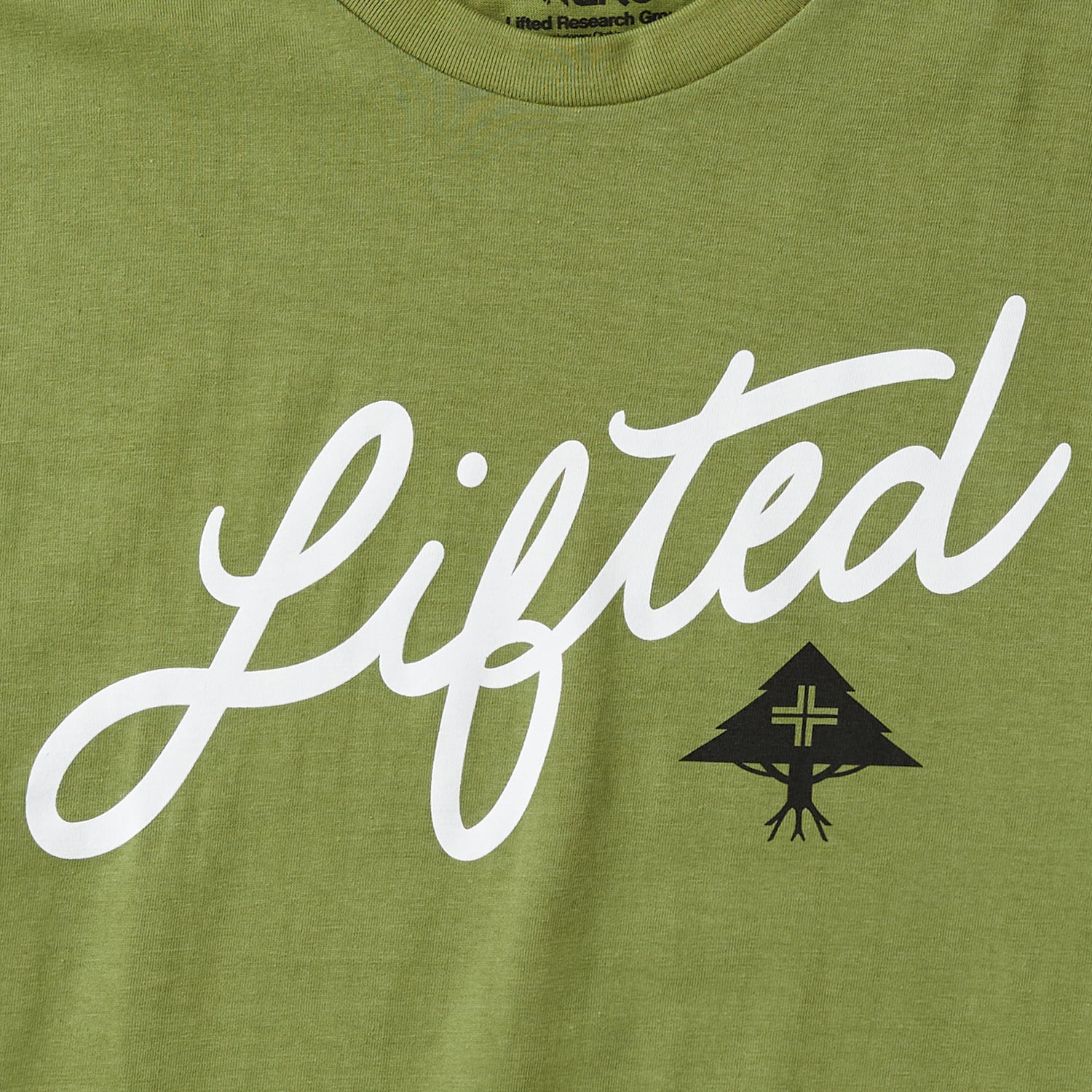 4700 ANGLED SCRIPT TEE - OLIVE