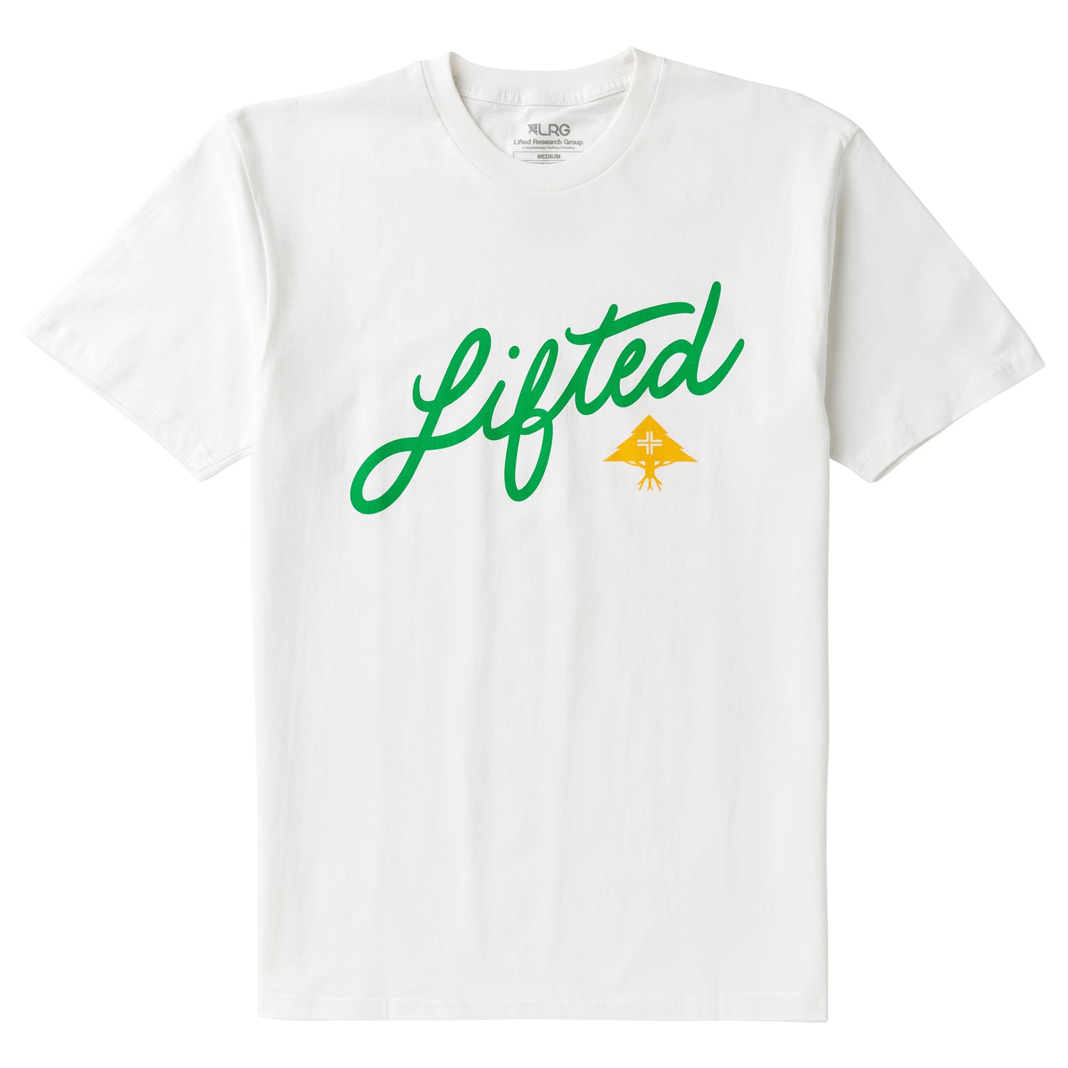 4700 ANGLED SCRIPT TEE - WHITE