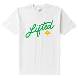 4700 ANGLED SCRIPT TEE - WHITE