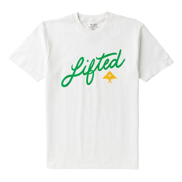 4700 ANGLED SCRIPT TEE - WHITE
