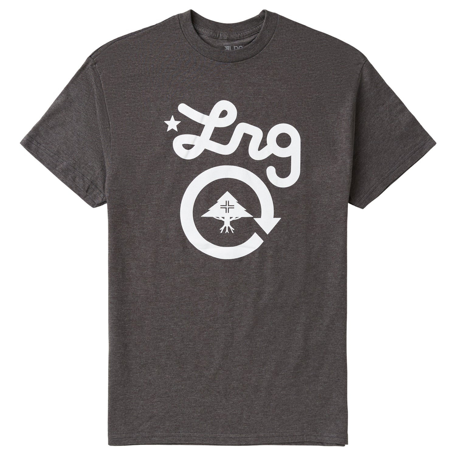 4700 SCRIPT CIRCLE TEE - CHARCOAL HEATHER