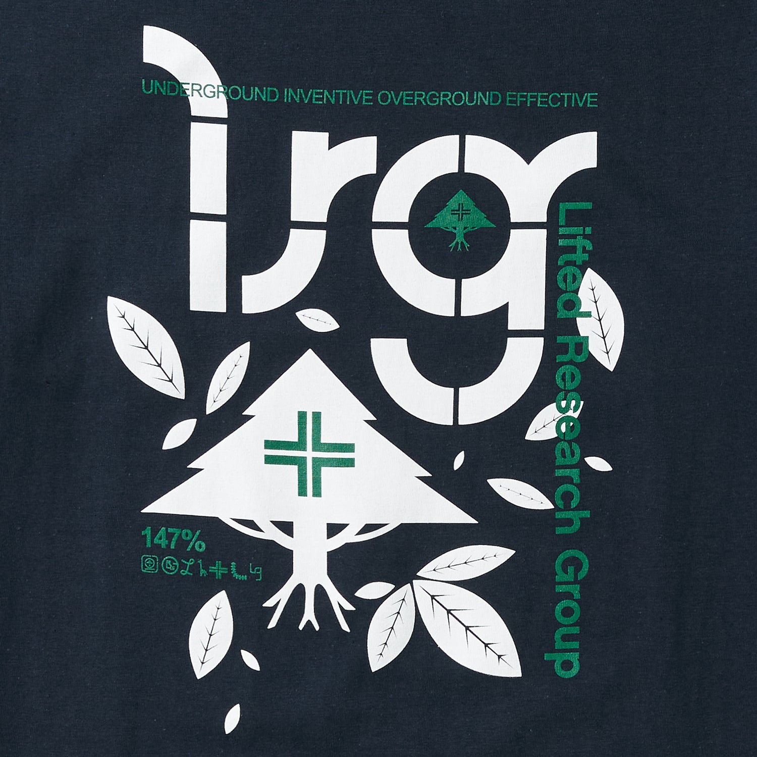 4700 CYCLE LEAVES TEE - NAVY